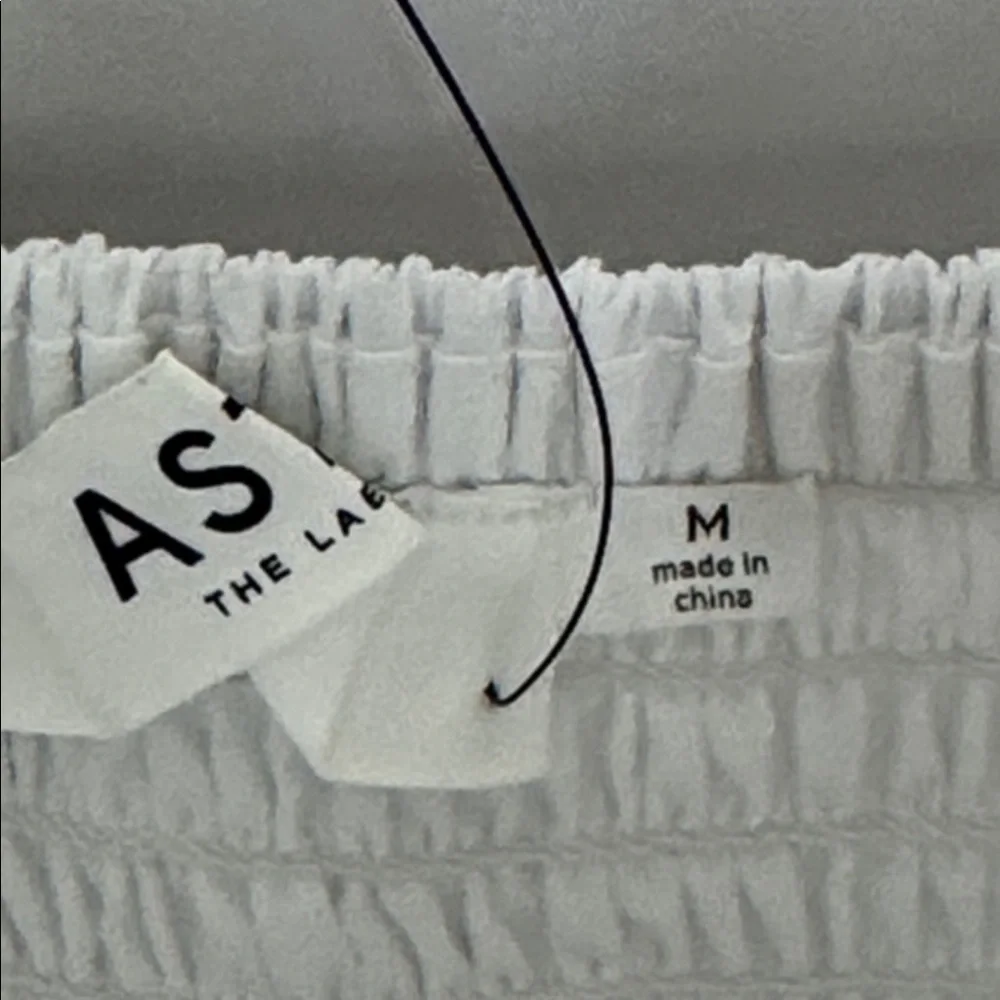 ASTR The Label Drop Smoked Midi Dress Size Medium White‎ NWOT - Picture 13 of 15